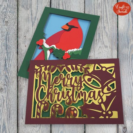 Cricut Christmas Cards with Layers   2 Free Card Making SVGs! - Craft