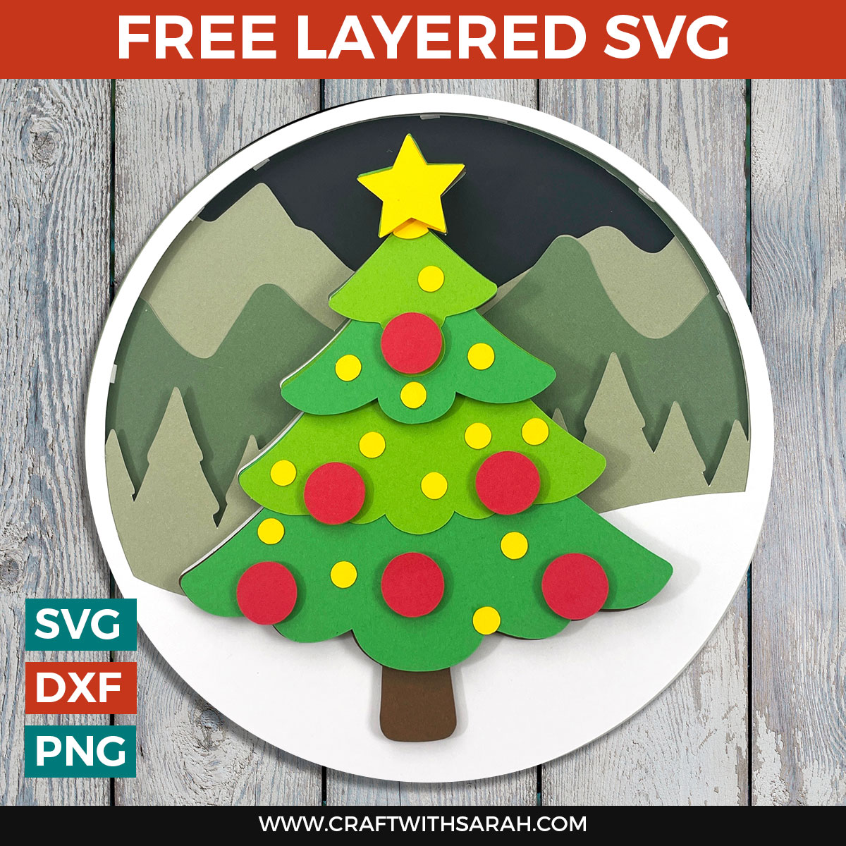 Free SVG! 🎄 Make a Whimsical Papercraft Christmas Tree