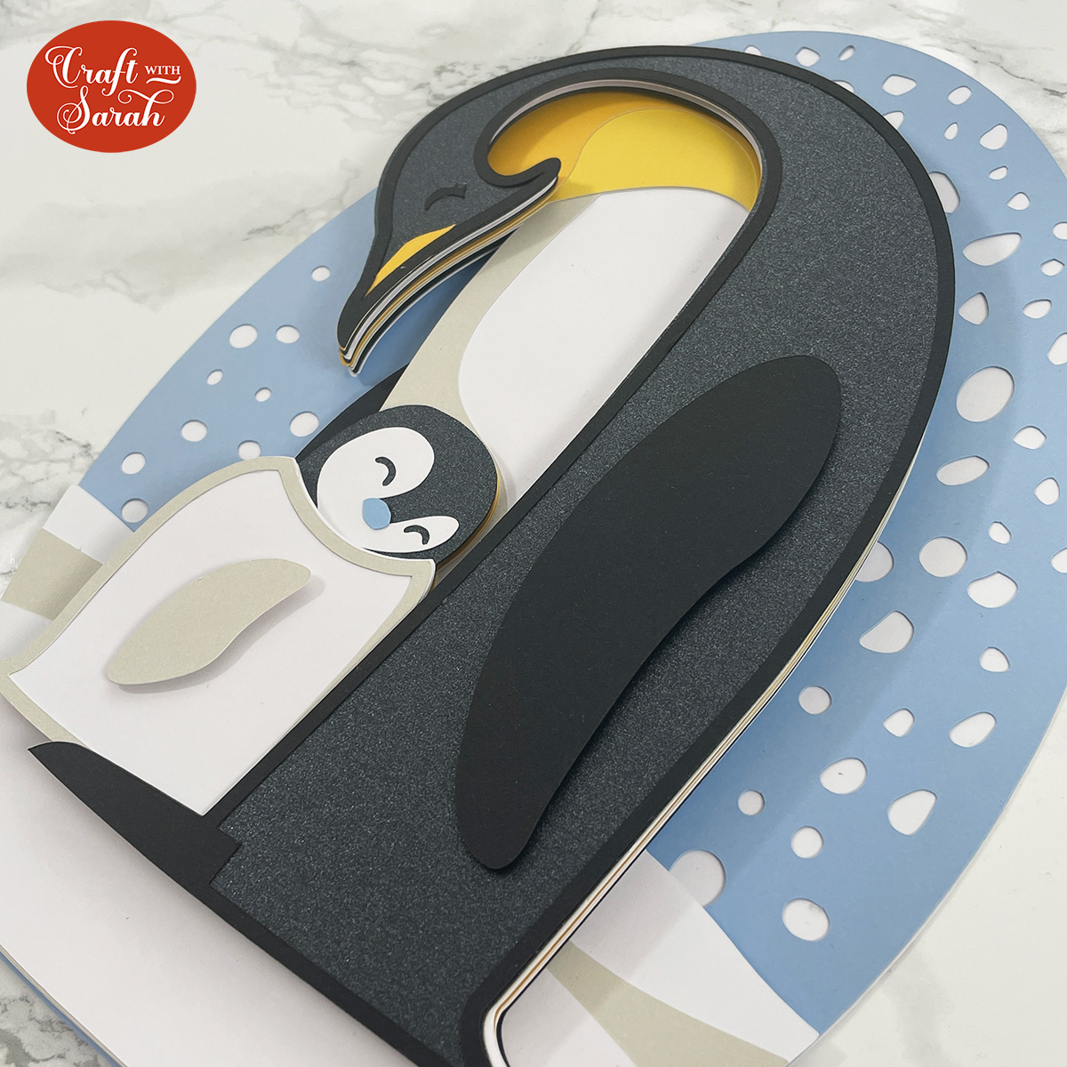 Free Layered Penguins SVG 🐧 - Craft with Sarah