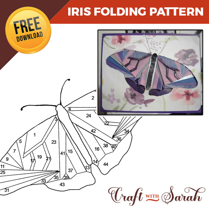 Free Butterfly Iris Folding Pattern