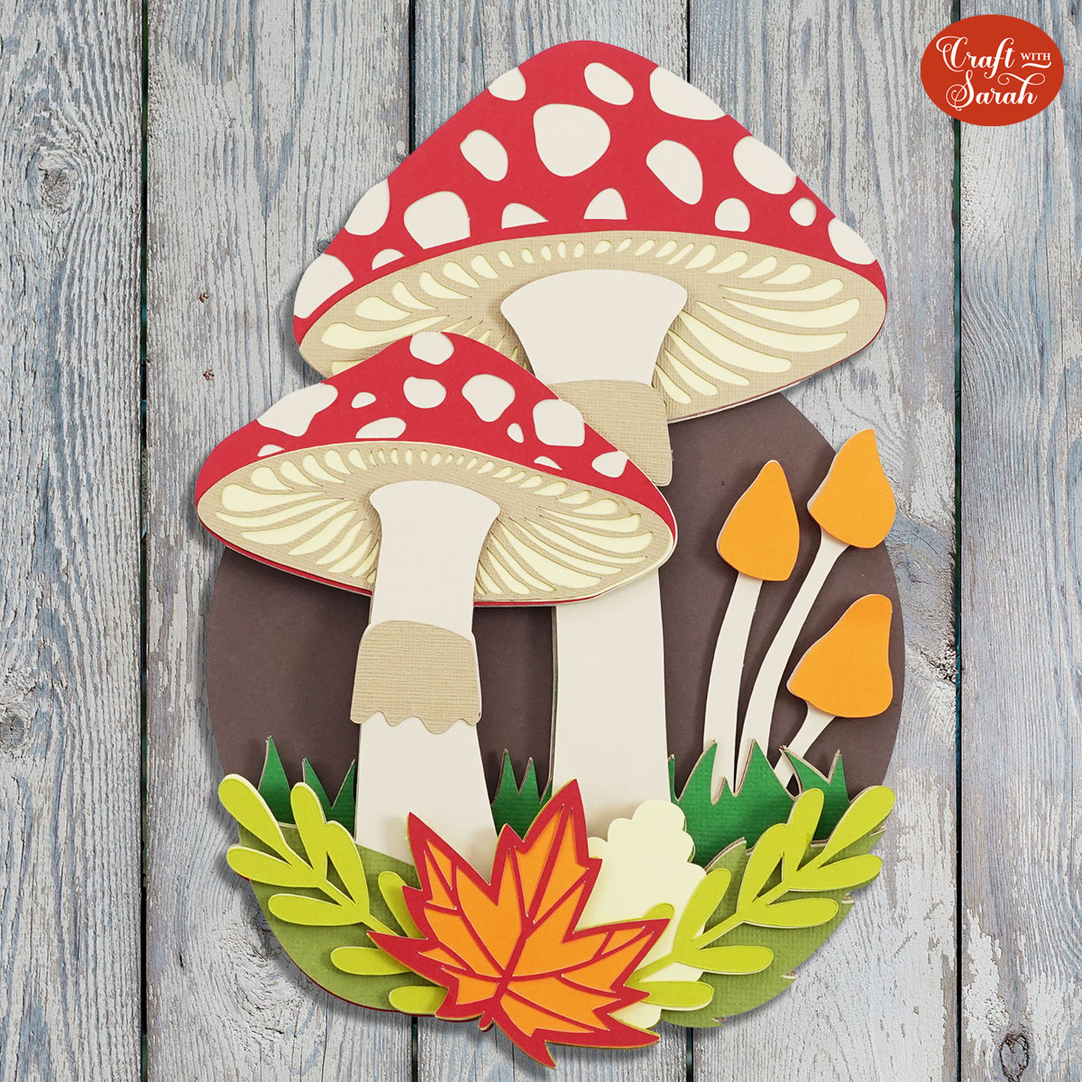 Free layered toadstools SVG