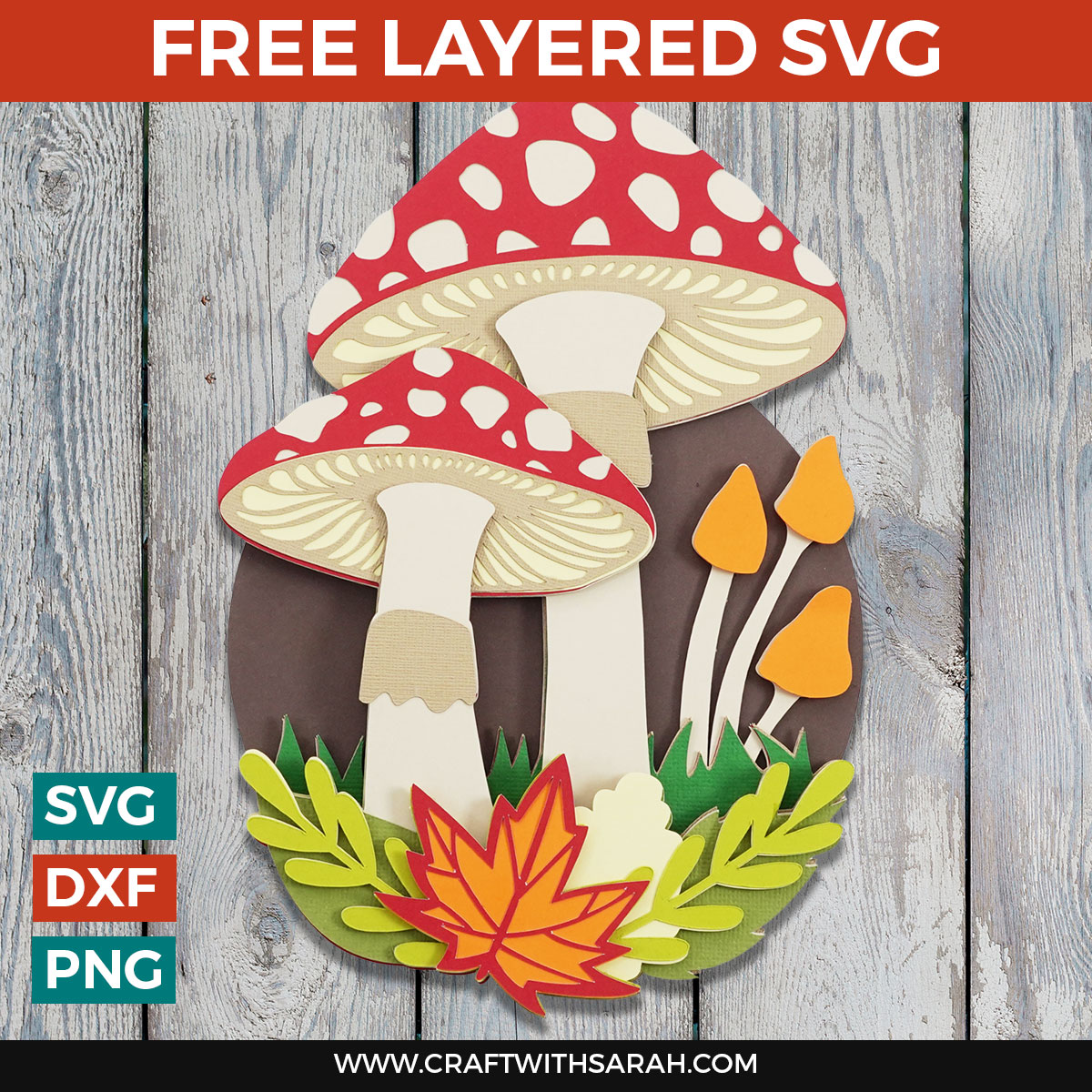 Free Layered Toadstools SVG  🍄 DIY Toadstool Decoration