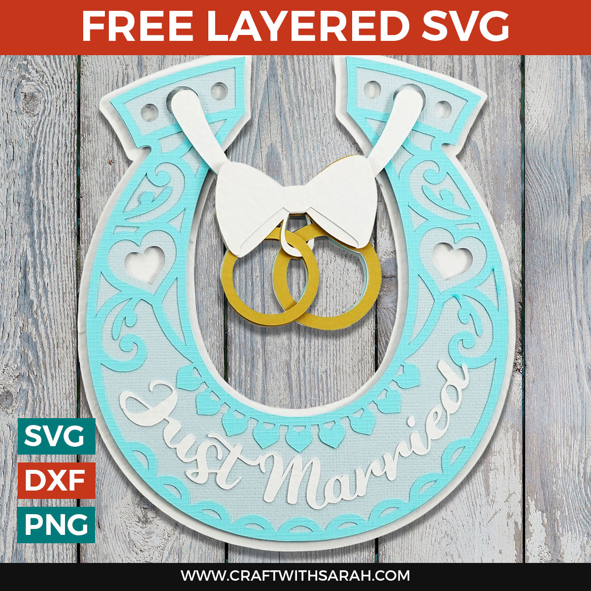 Free Lucky Horseshoe SVG 💕 Cricut Wedding Gift Idea