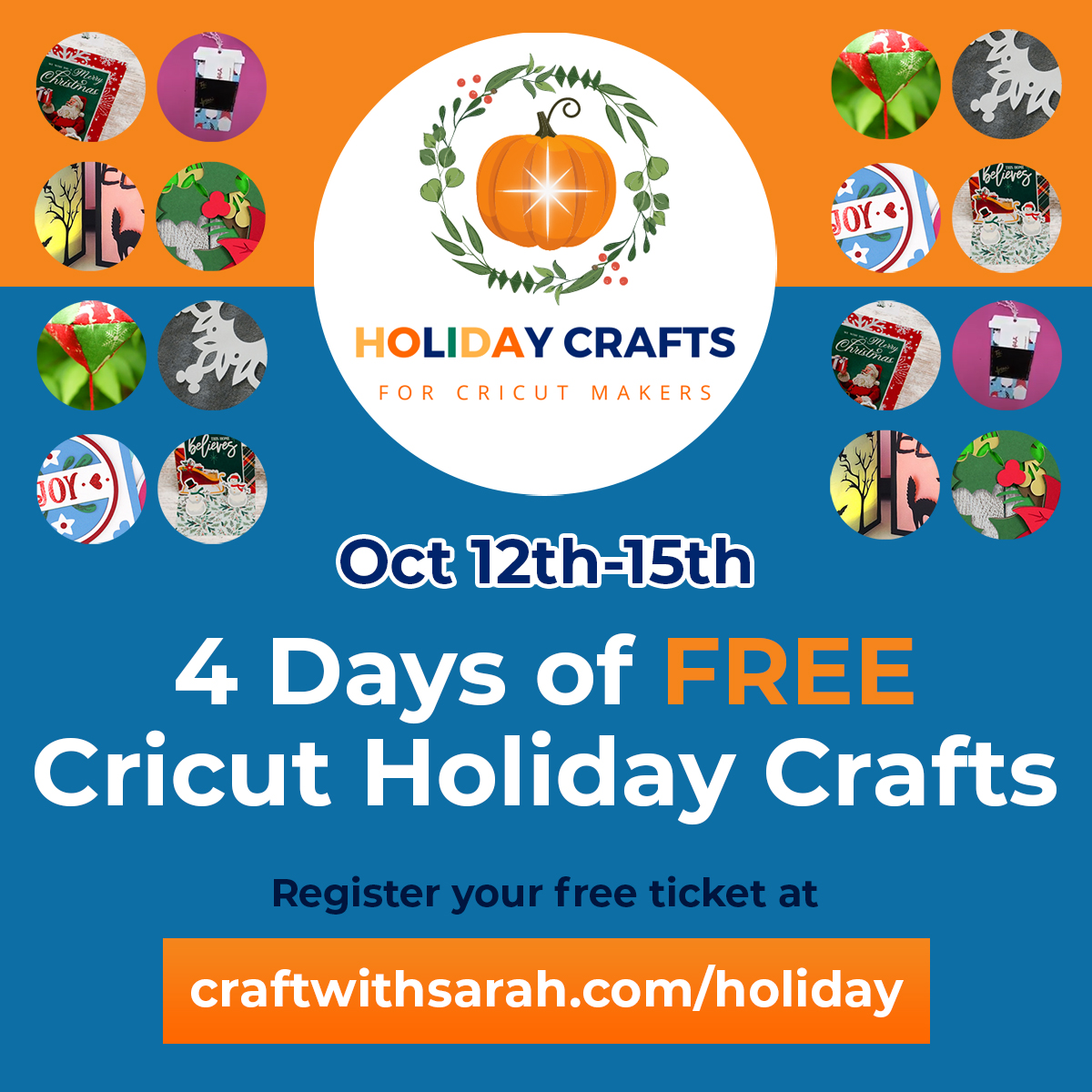 Get your FREE ticket to the *NEW* Holiday Crafts for Cricut Makers Summit!