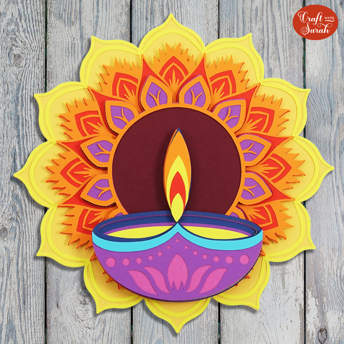 Layered Diwali SVG