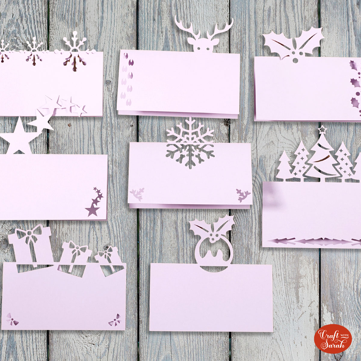 Christmas place setting SVGs