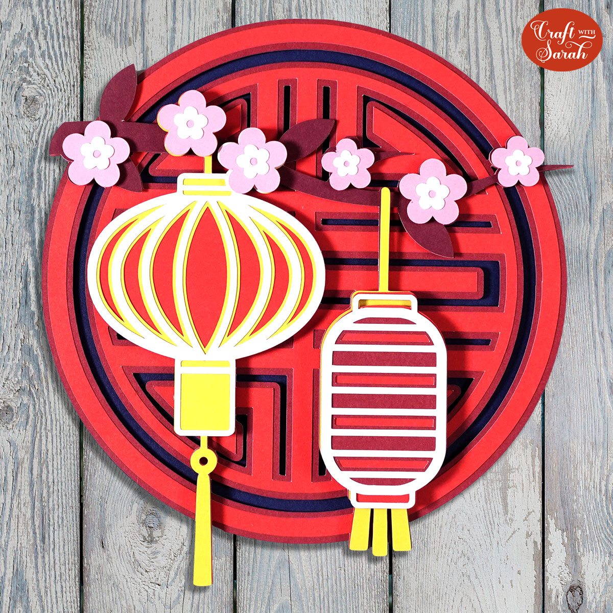 Chinese lanterns Cricut project