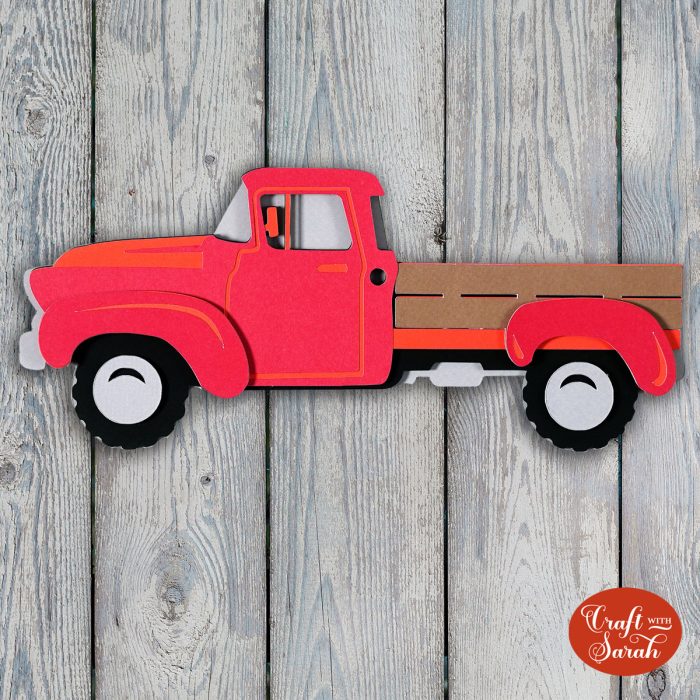 Free Retro Truck SVG Make a Vintage Truck Papercraft! Craft with Sarah