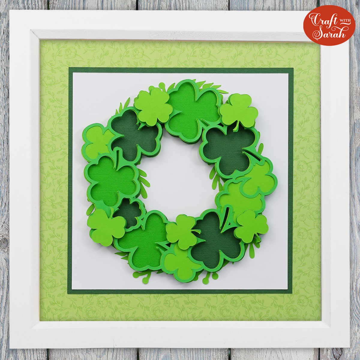 Shamrock wreath svg