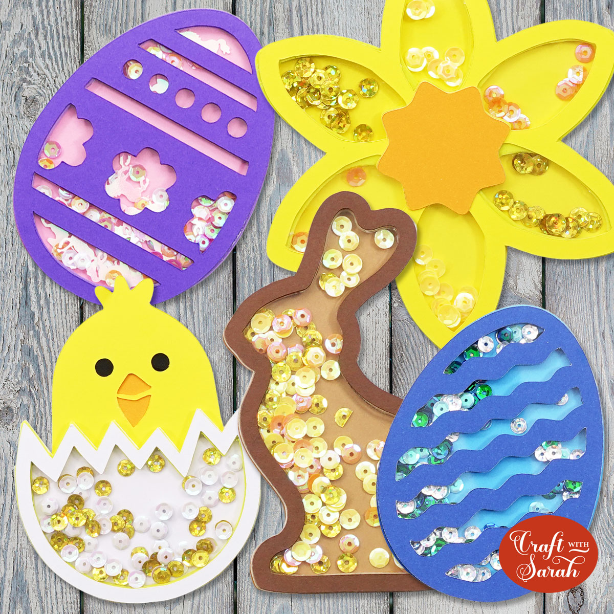 ECC Day 09 🌼 Shaker Cards for Easter - Craft with Sarah