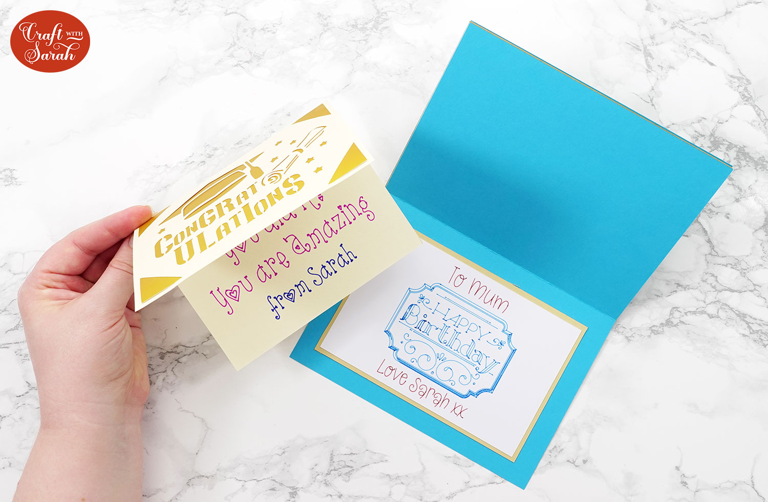 How to Write Inside Cards with a Cricut - Craft with Sarah