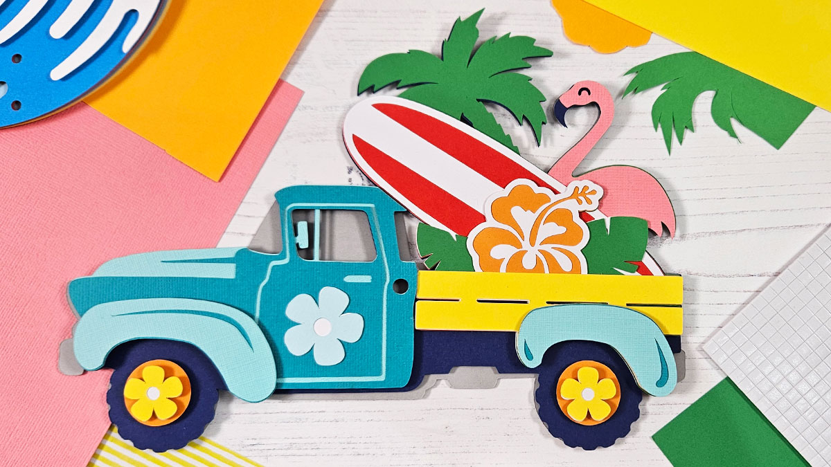 Free Tropical Truck SVG Summer Cricut Idea