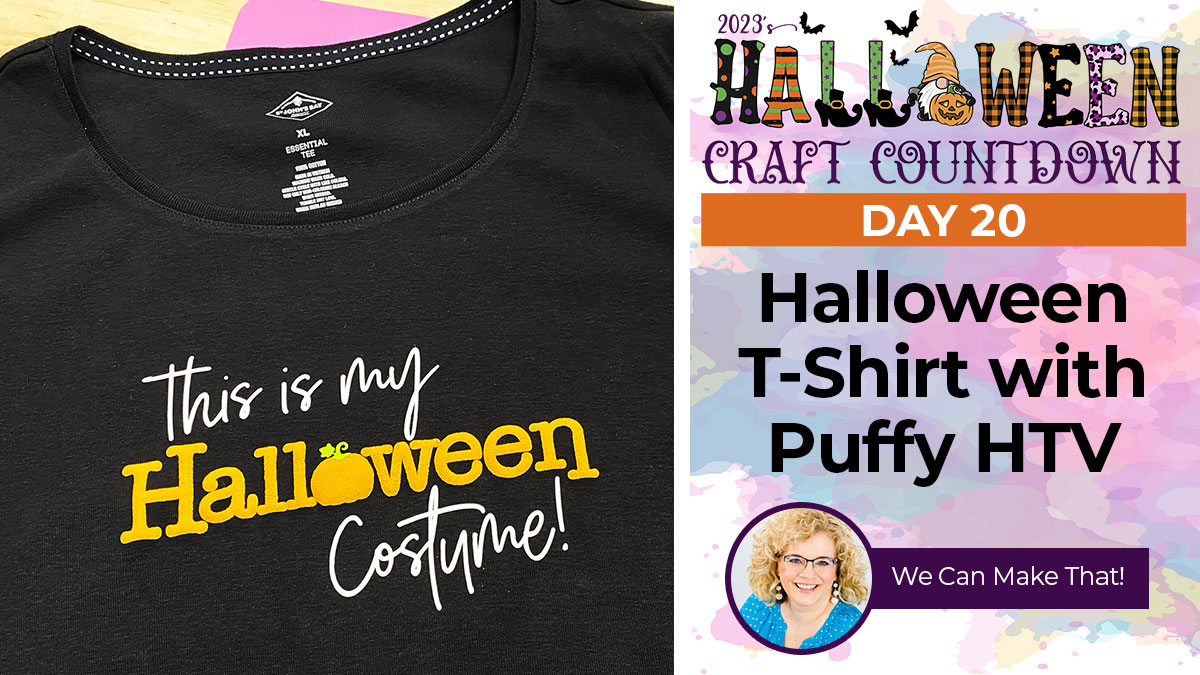 HCC 2023 Day 20 🦇 Halloween T-Shirt with Puffy Vinyl - Craft with Sarah