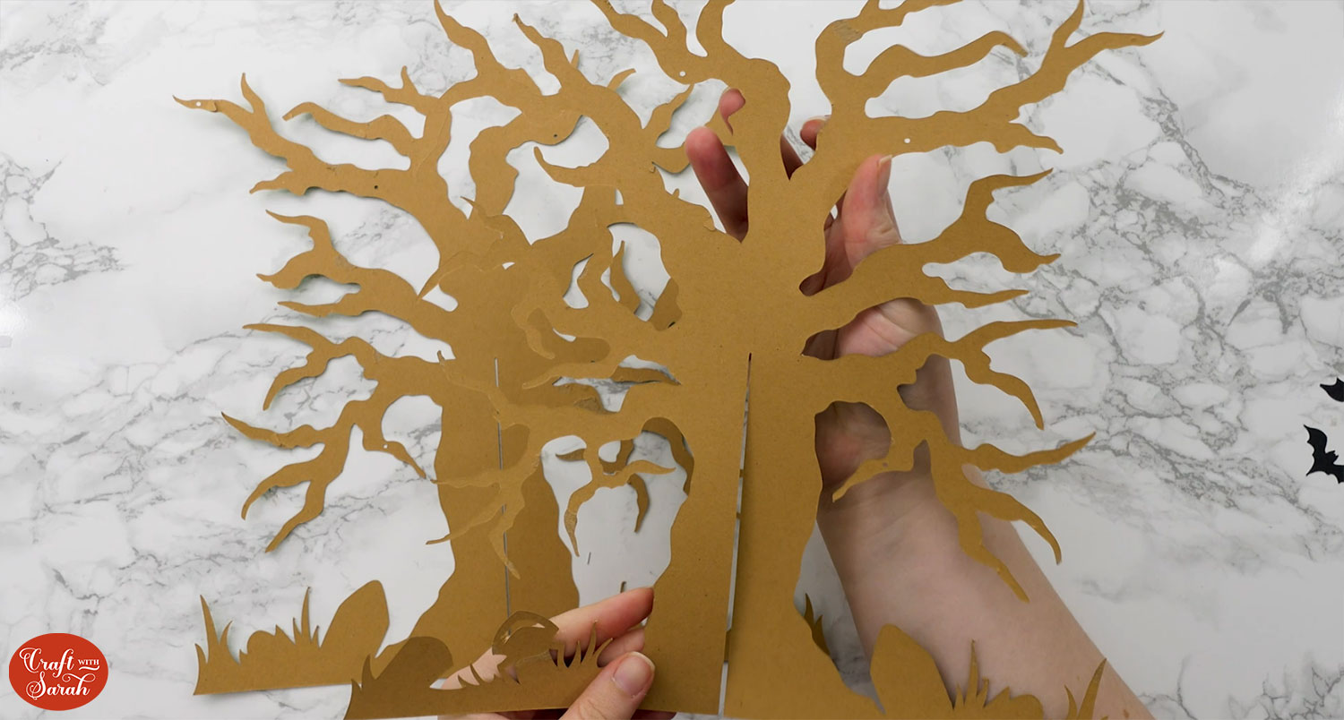 HCC 2023 Day 19 🦇 3D Spooky Trees from Kraft Board - Craft with Sarah