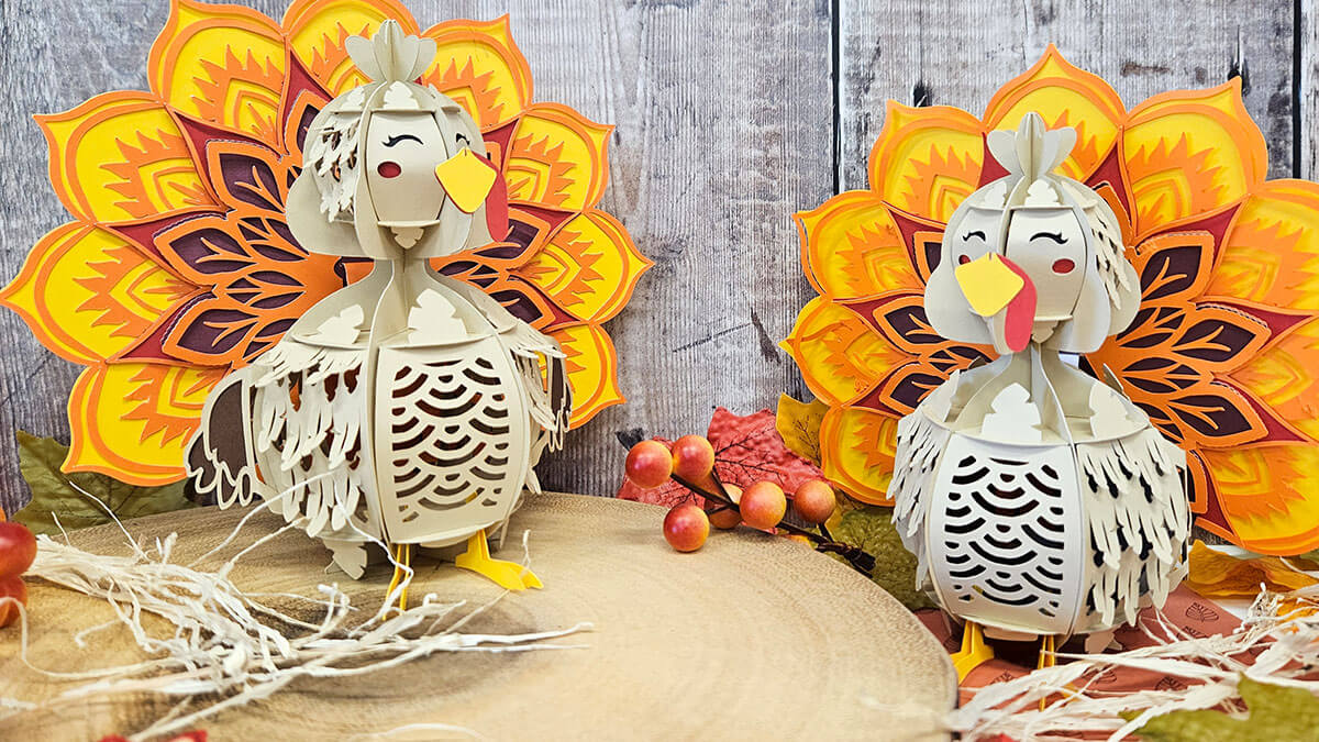 3D Turkey Centerpiece for Thanksgiving