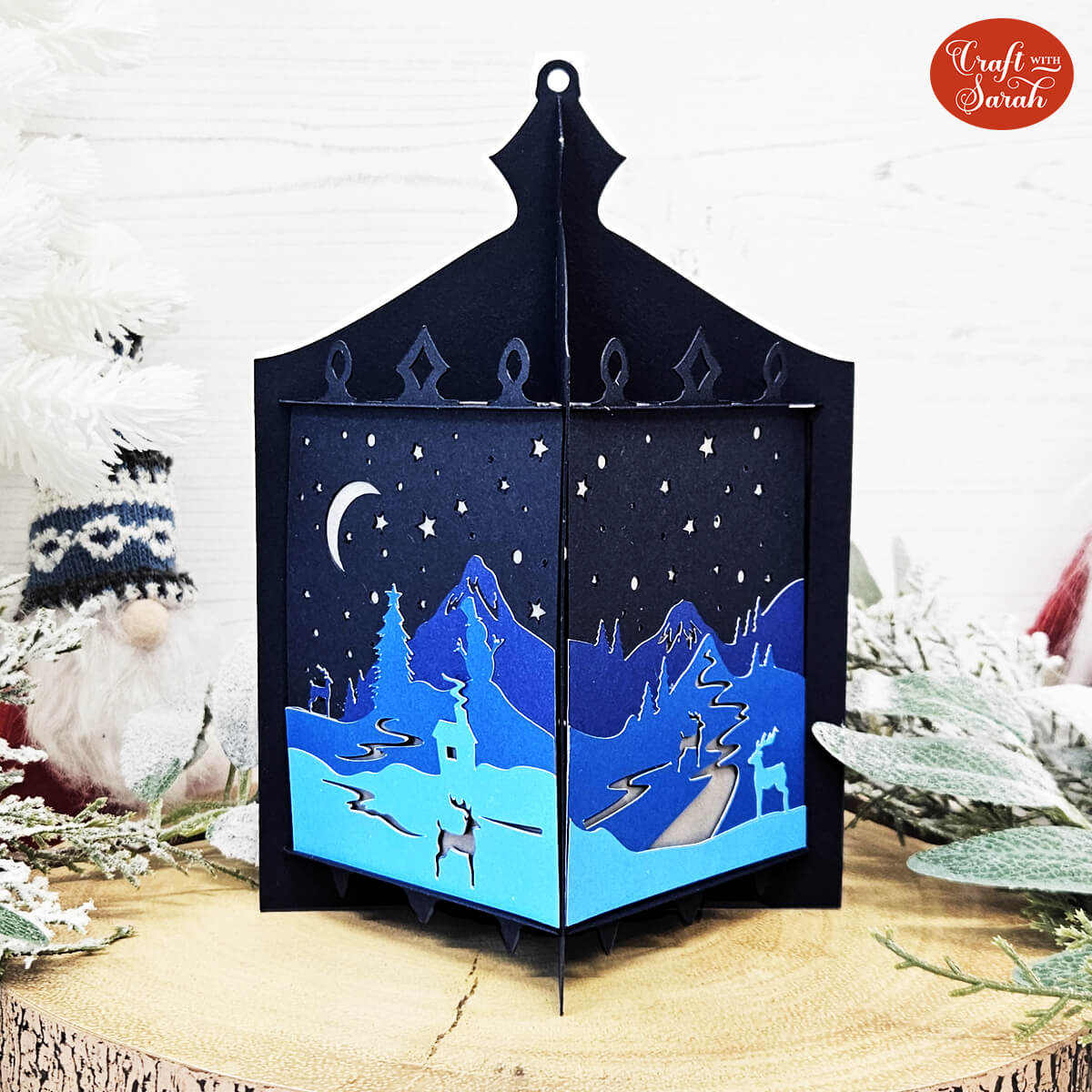 3D Lantern Papercraft 🕯️ A Beautiful Winter Scene That GLOWS Craft
