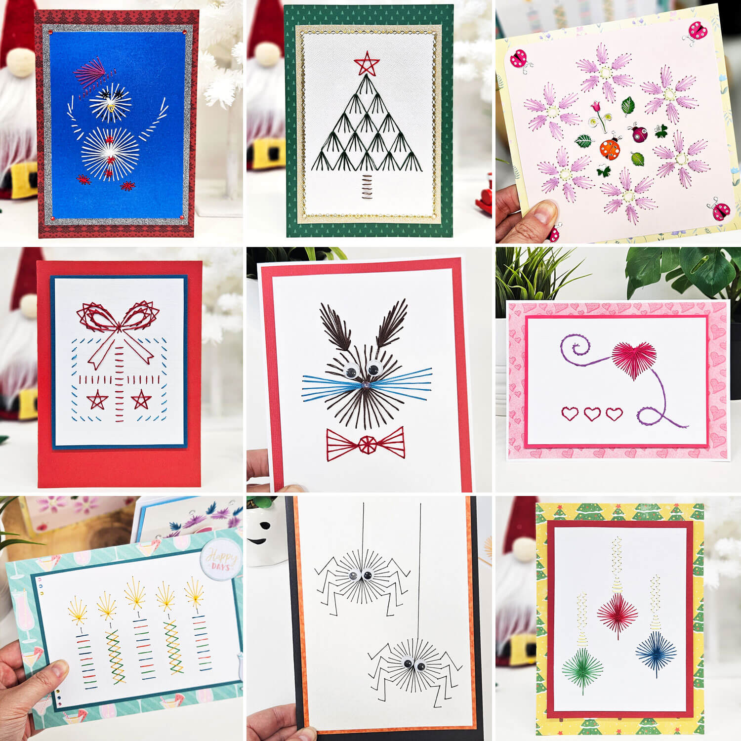 Card Stitching Patterns: Paper Embroidery on Cards (New Patterns!)
