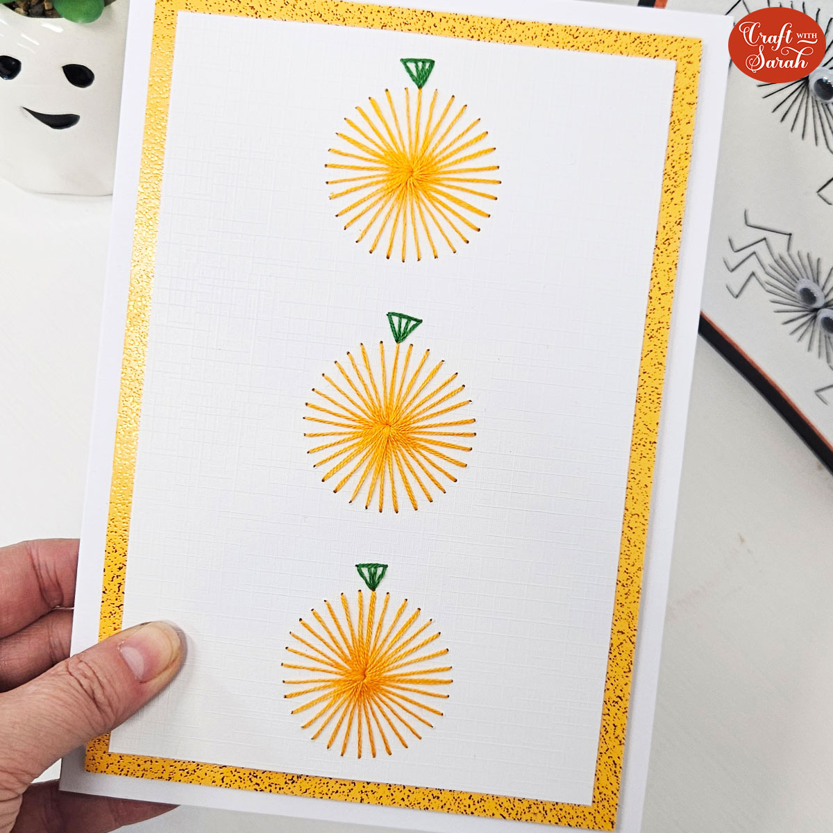 Free Pumpkins Card Stitching Pattern
