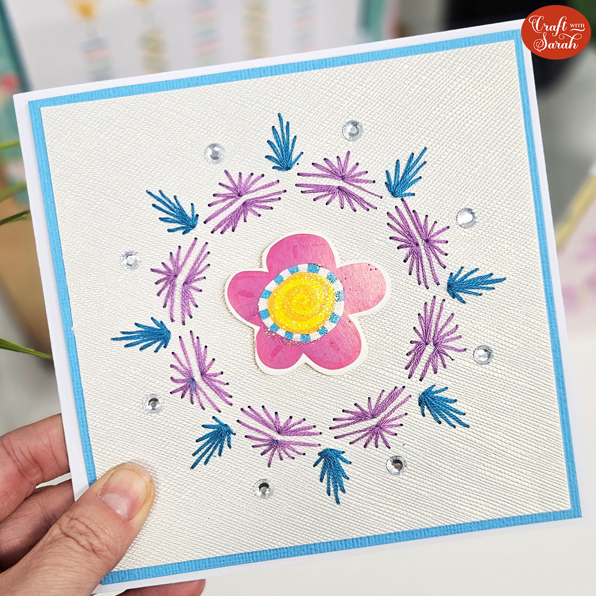 Free Circular Border Card Stitching Pattern