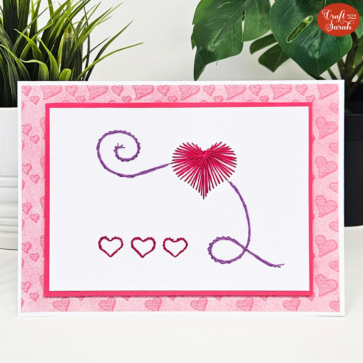 Free Valentine’s Day Card Stitching Pattern