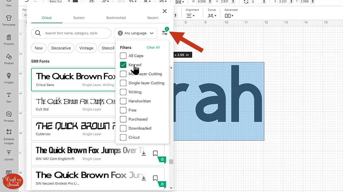 How to Put Text Inside a Shape in Cricut Design Space - Craft with Sarah