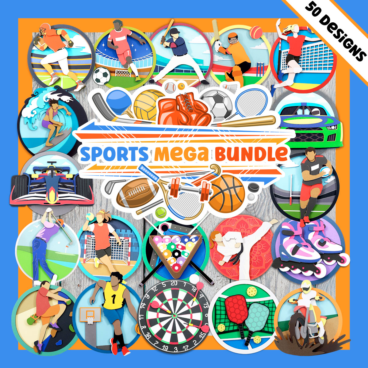 Sports Mega Bundle SVG Collection