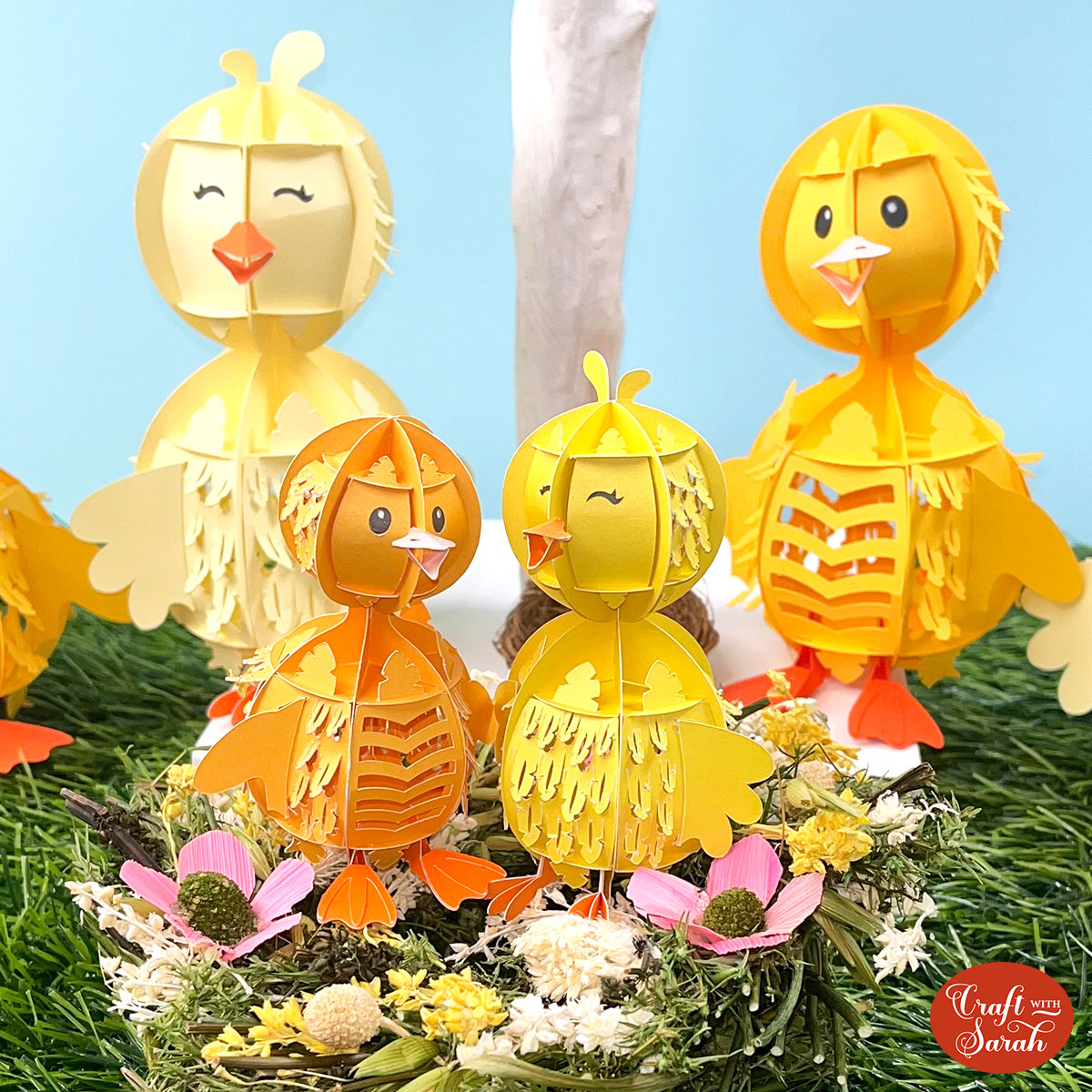 3D Easter Chicks and Ducklings 🐥 Adorable Cricut Easter Crafts
