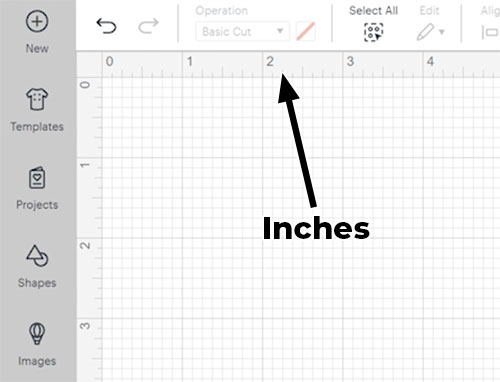 Design Space in inches