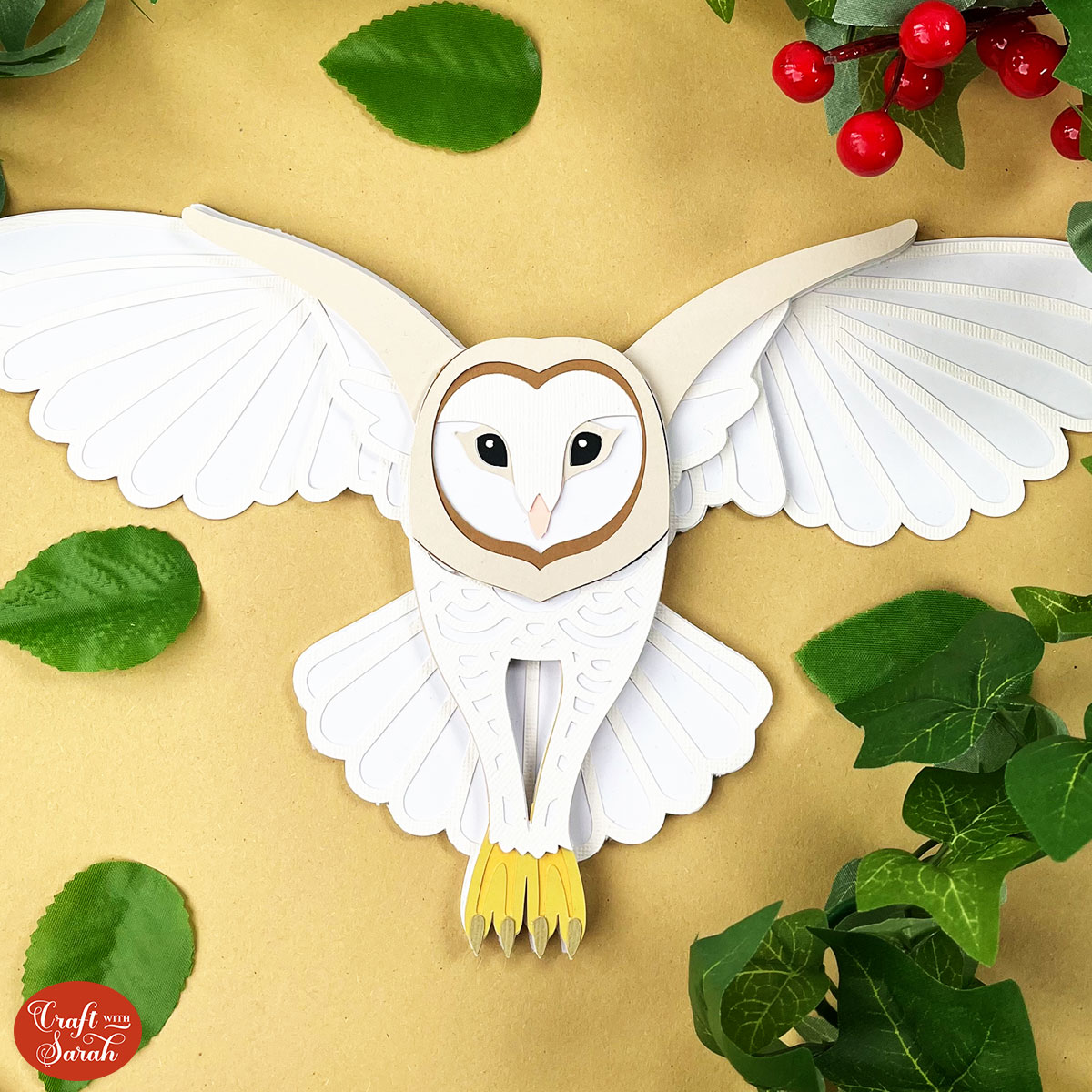 Flying owl papercraft
