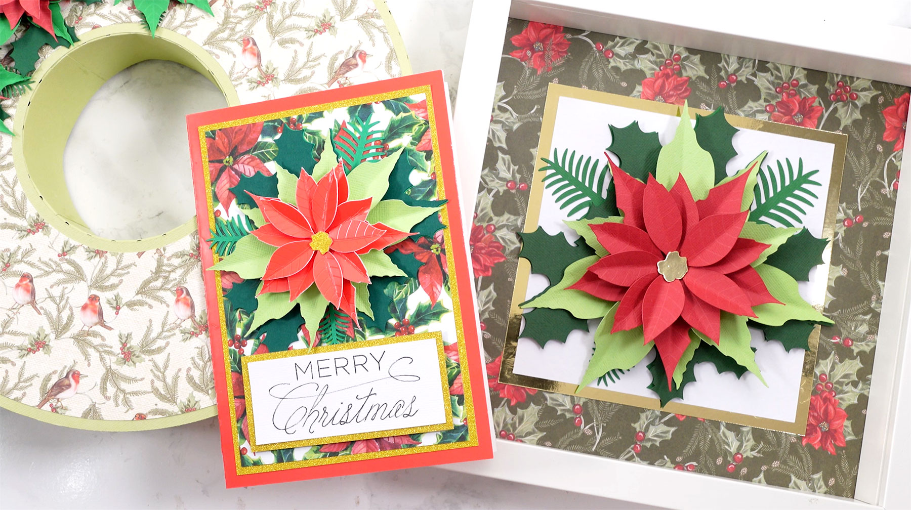 Paper Poinsettia Tutorial ⭐ Easy 3D Cricut Poinsettia Flowers - Craft with Sarah